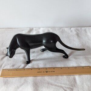 Loet Vanderveen Bronze Stalking Creeping Black Panther Sculpture Signed Ltd Edit